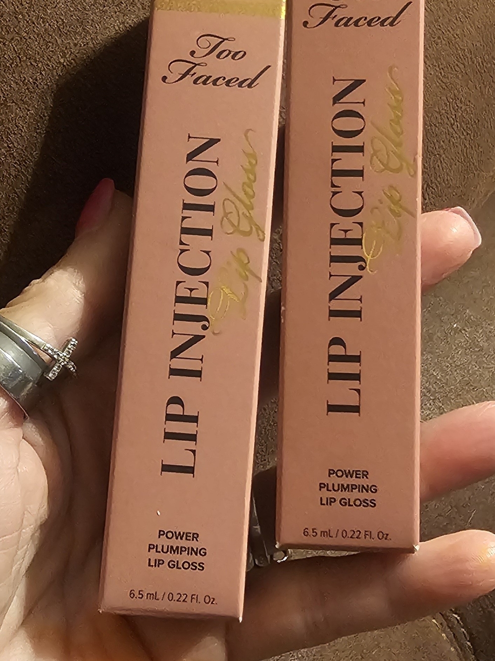 NEW in Box (2) Too Faced Lip Injection Lip Gloss - Just Friends FULL size x (2) - Picture 3 of 6